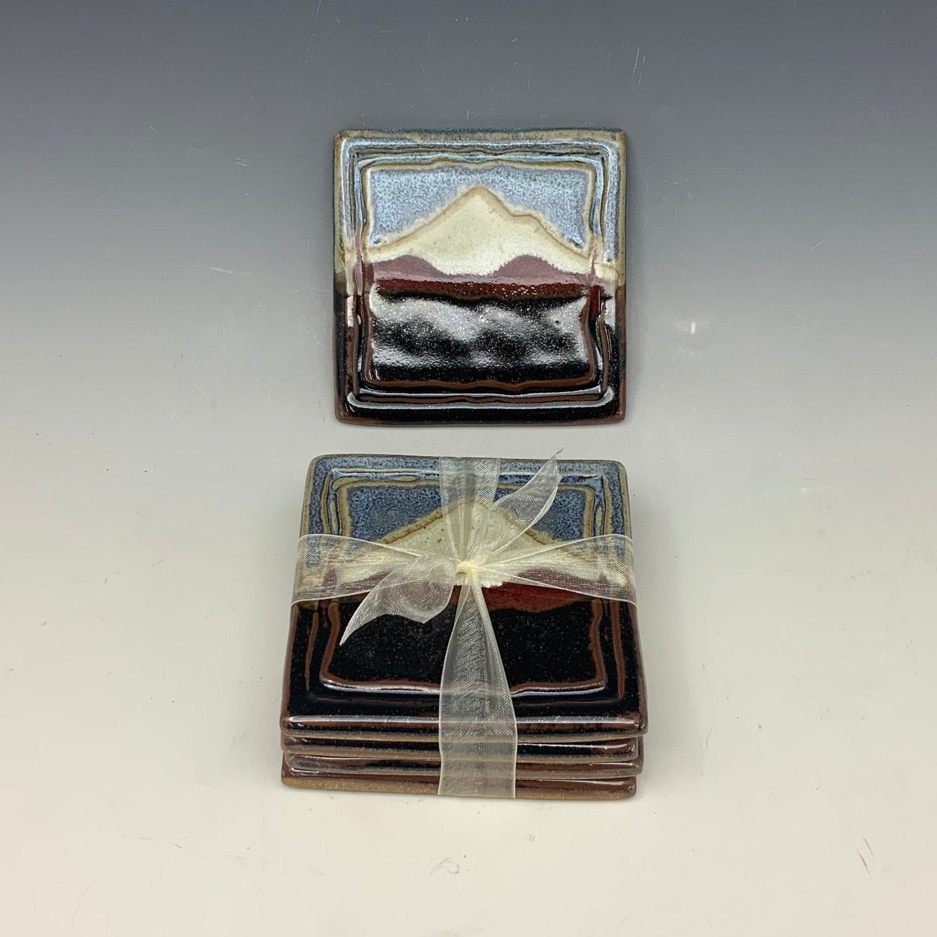 Mt obsidian coaster set