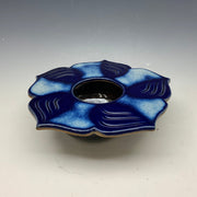 Large blue lotus vase