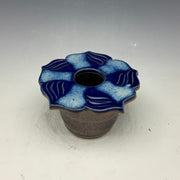 Small blue lotus vase