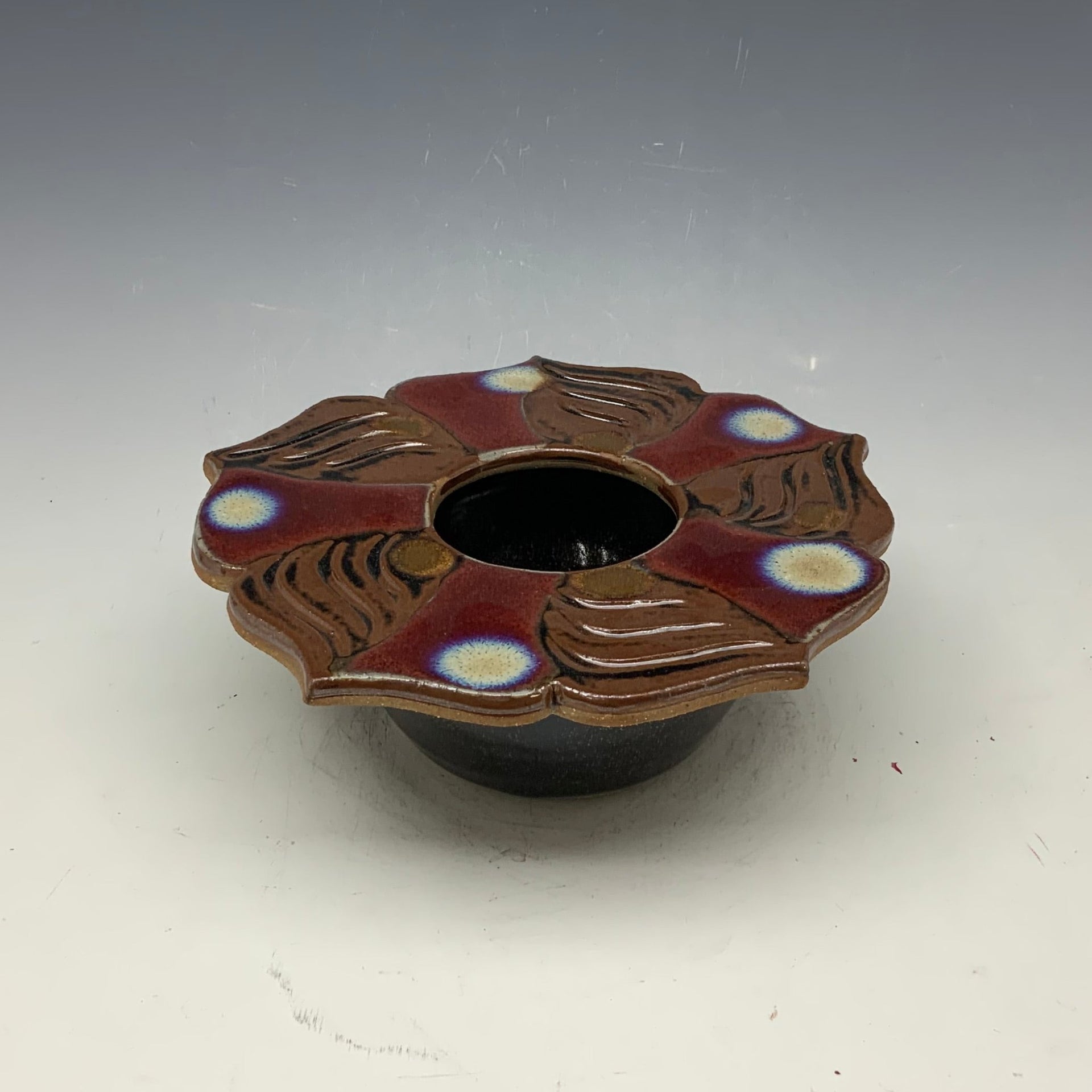 Medium red lotus vase