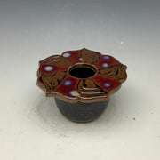 Small red lotus vase