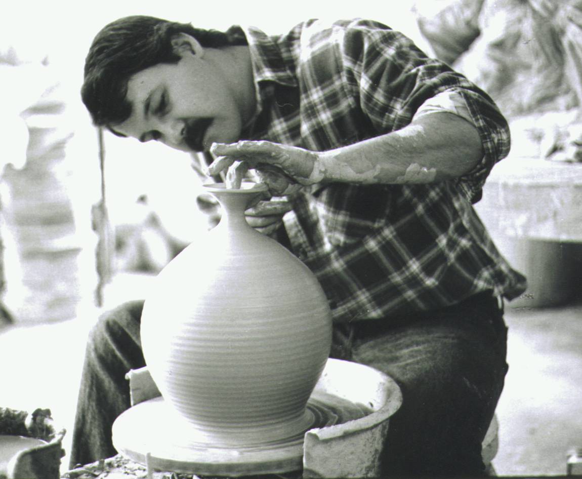 Michael throwing a vase 1998