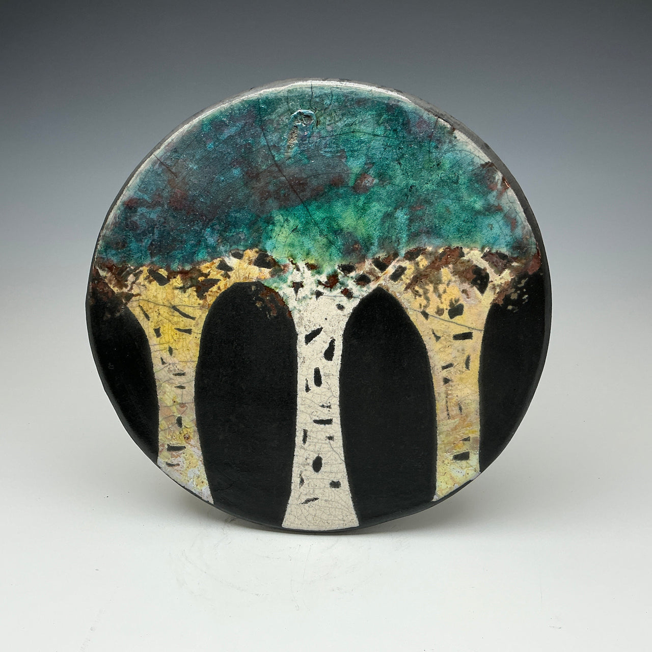 aspen trees on a black background