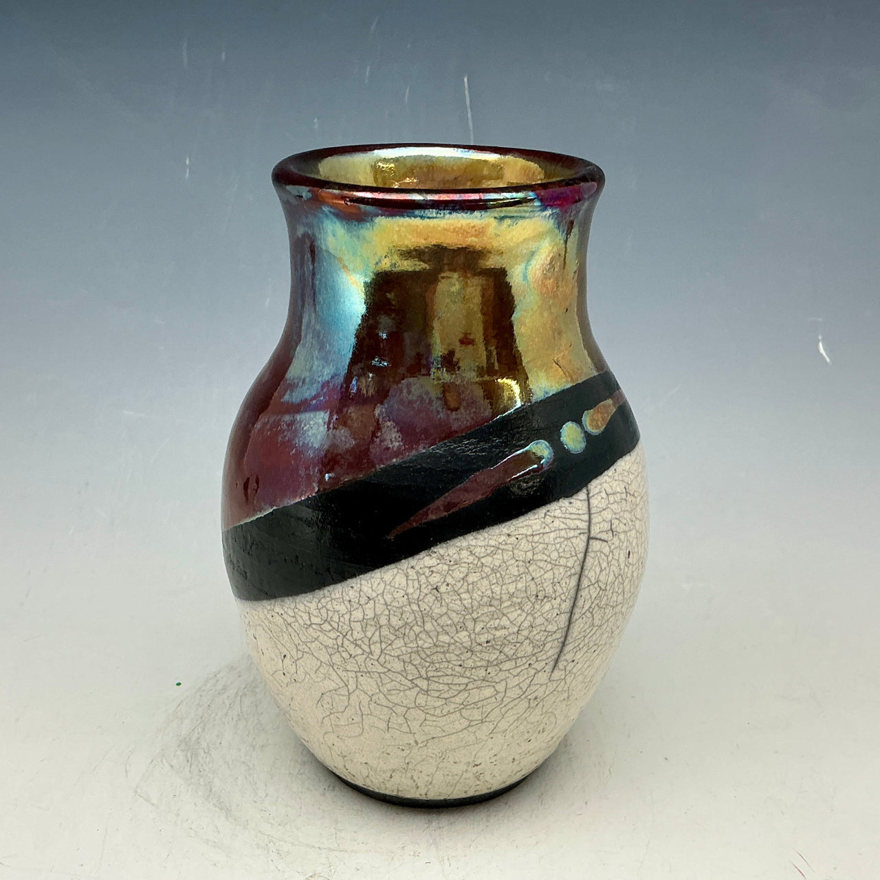 Copper and White Crackle
