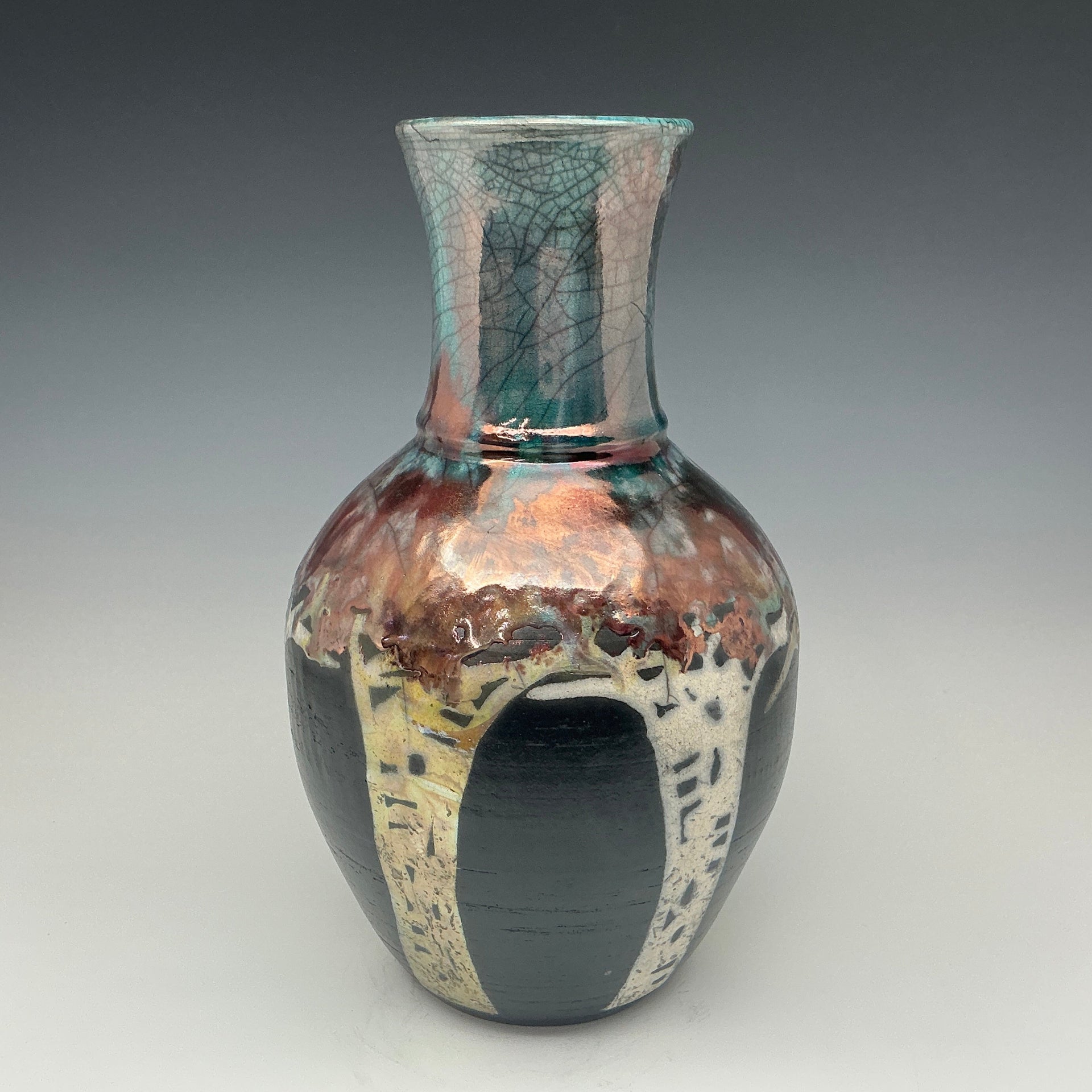 Large bottle with Aspen trees