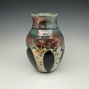 Raku vase aspen trees