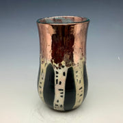 Raku vase with Aspen trees